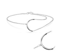 C-shaped Pipe Silver Bracelets BRS-719 